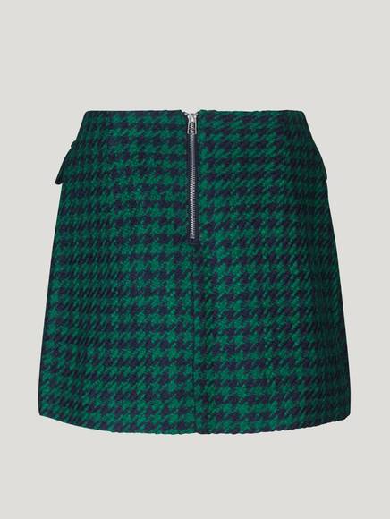 NEW BAUM UND PFERDGARTEN shanna boucle mini skirt in green check - Picture 3 of 3